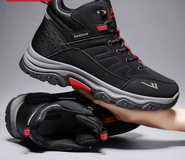 Ανδρικά χειμερινά παπούτσια με κορδόνια από οικολογικό δέρμα