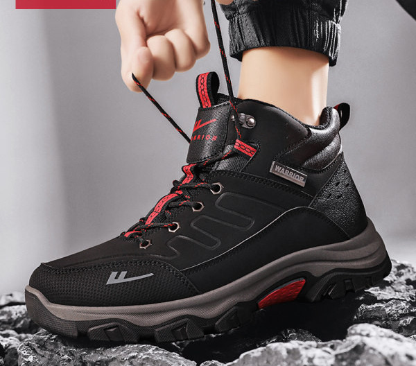 Ανδρικά χειμερινά παπούτσια με κορδόνια από οικολογικό δέρμα