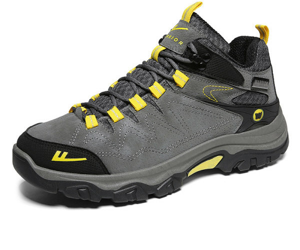 Férfi túrabakancs fűzővel, felirattal