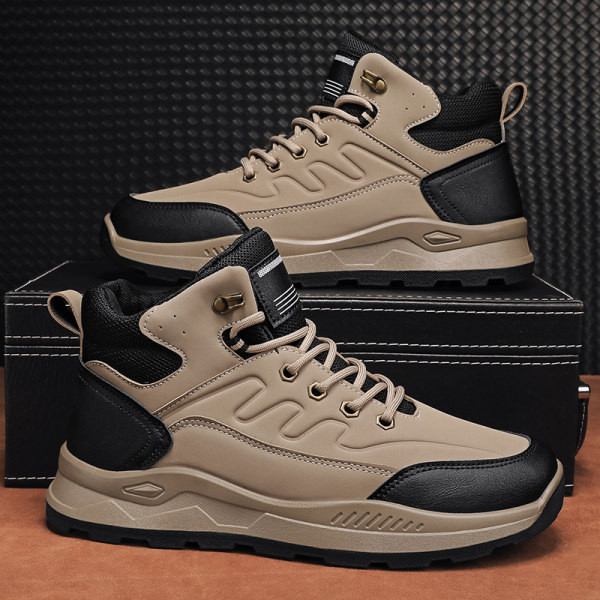 Jauna modeļa augsti šņorējami pārgājienu zābaki vīriešiem