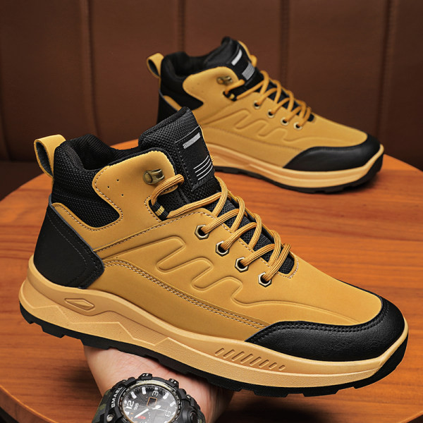 Jauna modeļa augsti šņorējami pārgājienu zābaki vīriešiem