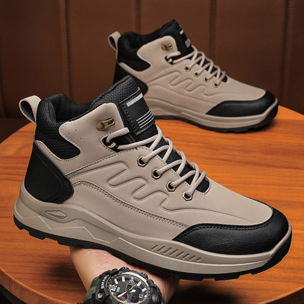 Jauna modeļa augsti šņorējami pārgājienu zābaki vīriešiem