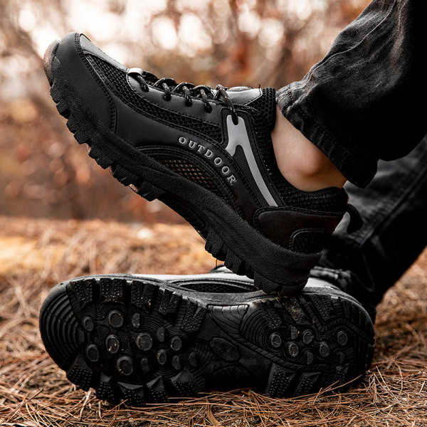 Мъжки ежедневни туристически обувки с връзки и надпис