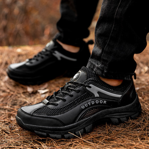 Мъжки ежедневни туристически обувки с връзки и надпис