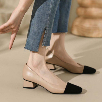 Γυναικεία casual παπούτσια από οικολογικό δέρμα με τακούνι