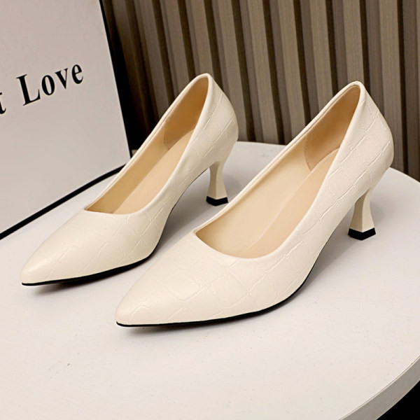 Tīra modeļa ādas apavi ar augstu plānu papēdi 6cm