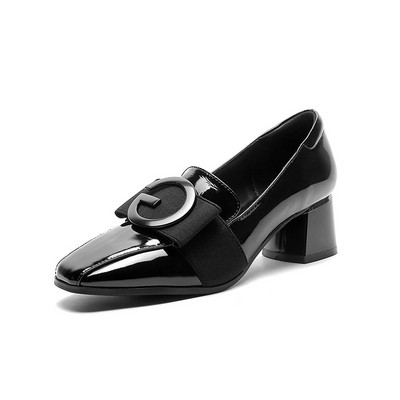 Casual cipele od eko kože sa debelom petom i metalnim elementima