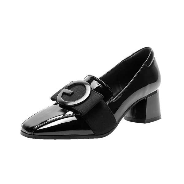 Casual cipele od eko kože sa debelom petom i metalnim elementima