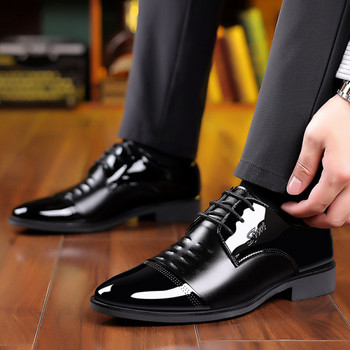 Мъжки черни кожени обувки 