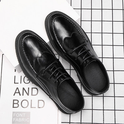 Vīriešu eko ādas apavi ar šņorēm ikdienas modelis