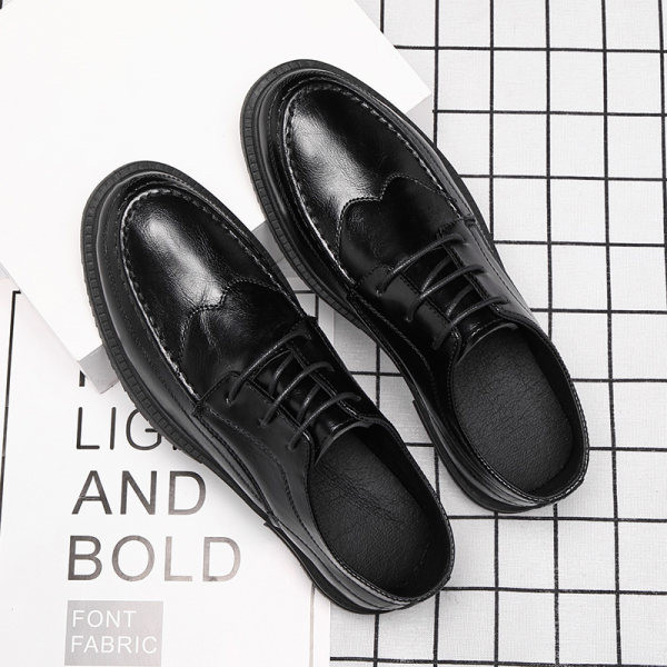 Vīriešu eko ādas apavi ar šņorēm ikdienas modelis