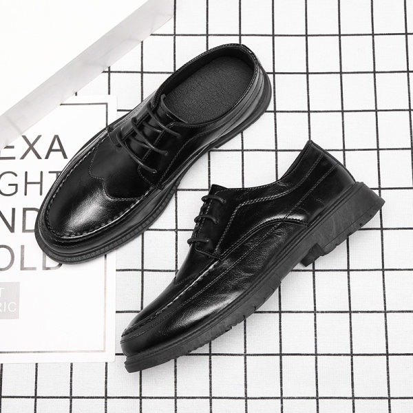 Vīriešu eko ādas apavi ar šņorēm ikdienas modelis