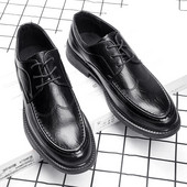 Ikdienas modeļa vīriešu apavi no eko ādas ar šņorēm