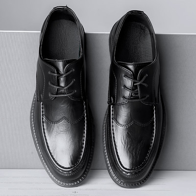 Ikdienas modeļa vīriešu apavi no eko ādas ar šņorēm