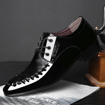 Нов модел официални обувки с връзки за мъже 