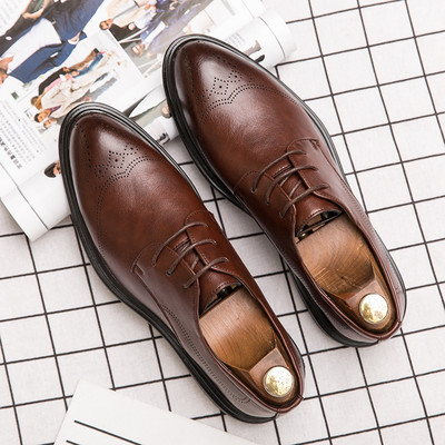 Vīriešu eko ādas apavi - divās krāsās