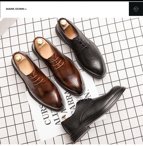 Vīriešu eko ādas apavi - divās krāsās