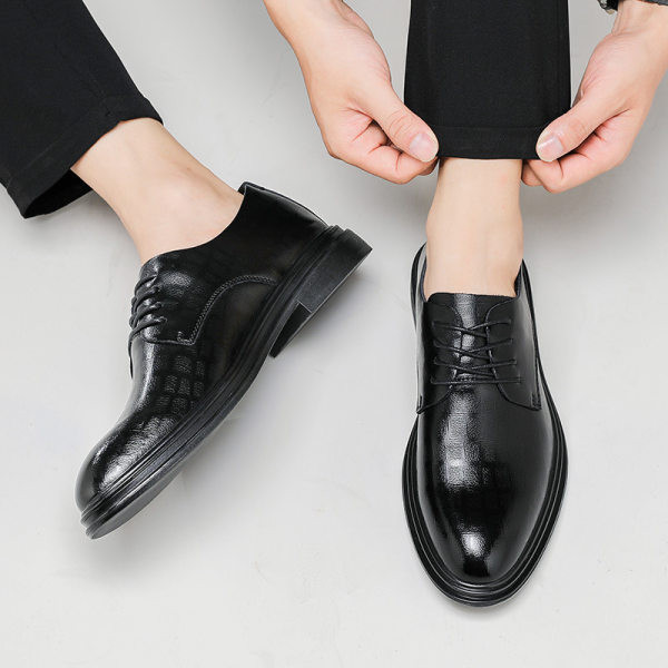 Vīriešu formālas ādas apavi ar šņorēm jauns modelis