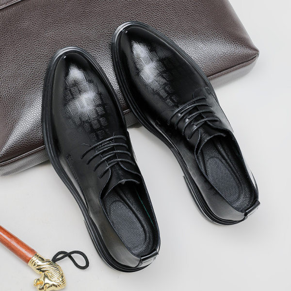 Vīriešu formālas ādas apavi ar šņorēm jauns modelis