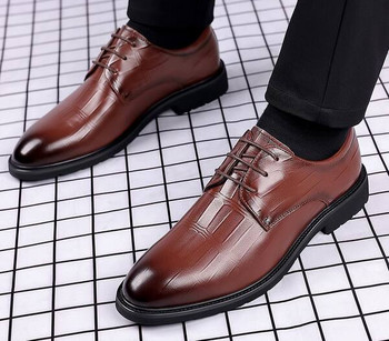 Мъжки официални обувки от еко кожа различни модели