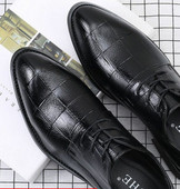 Férfi Eco bőr fűzős formális cipő