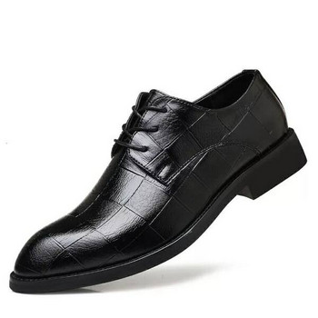 Официални обувки с връзки за мъже от еко кожа 