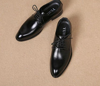 Νέα ανδρικά παπούτσια με κορδόνια σε μαύρο χρώμα Modem