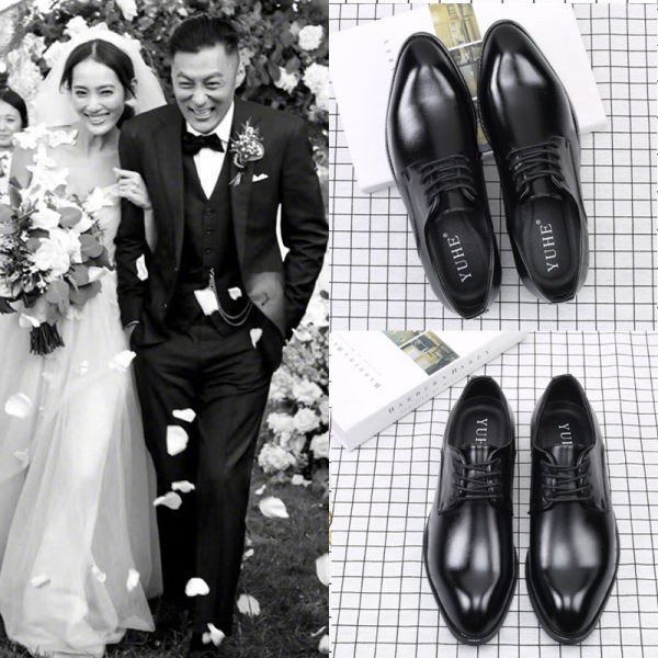 Eleganti vīriešu apavi ar mežģīnēm melnā krāsā