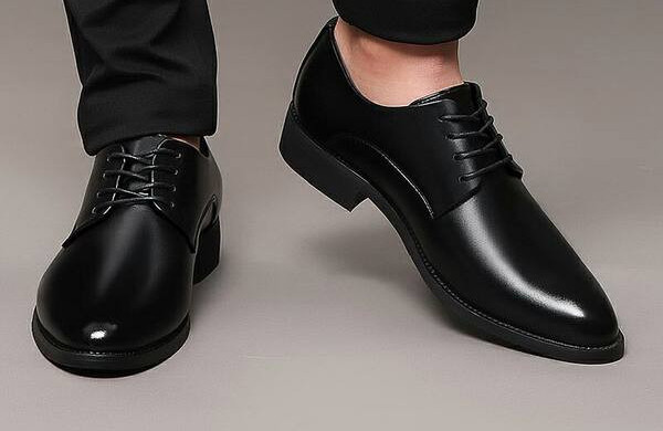 Čisti model muških cipela na vezanje na špic
