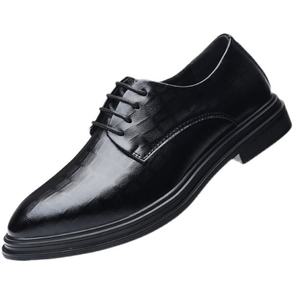 Vīriešu formālas kurpes ar šņorēm noapaļots modelis