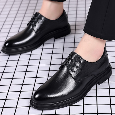 Férfi fűzős bőrcipő