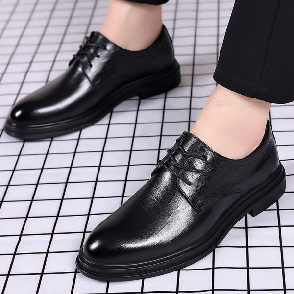 Férfi fűzős bőrcipő