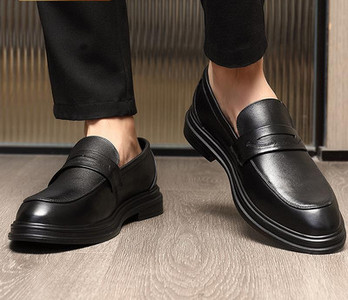 Мъжки официални обувки от еко кожа с подплата