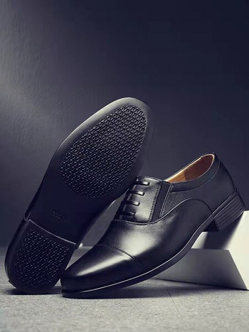 Мъжки официални обувки от еко кожа с подплата