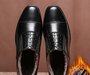 Мъжки официални обувки от еко кожа с подплата