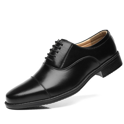 Мъжки официални обувки от еко кожа с подплата