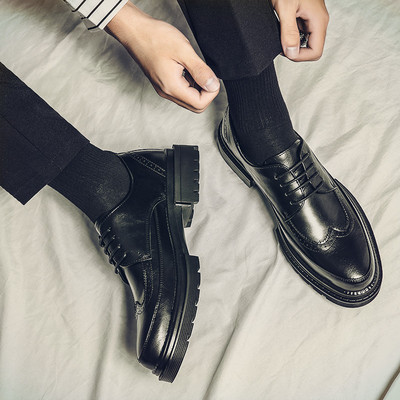 Moodsad nööriga nahast meeste pidulikud kingad