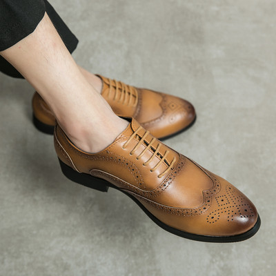 Muške kožne cipele na šiljak