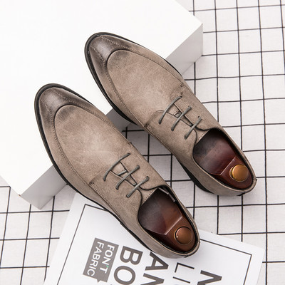 Мъжки обувки - с връзки в два цвята