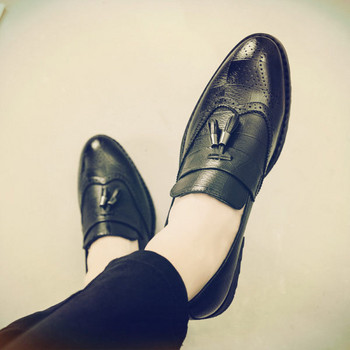 Мъжки официални обувки с връзки тип британски стил