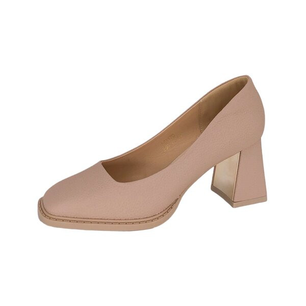 Sieviešu augstie apavi no eko ādas ar biezu papēdi