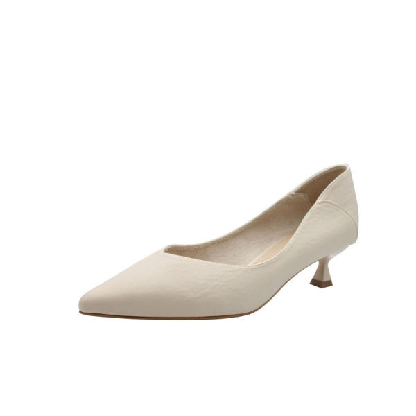 Jauna modeļa ādas smailas kurpes ar plānu papēdi 3cm