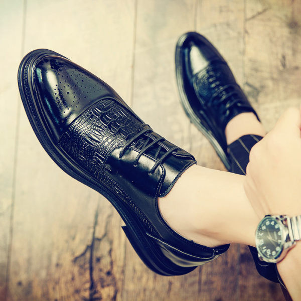 Stílusos férfi bőr fűzős cipő