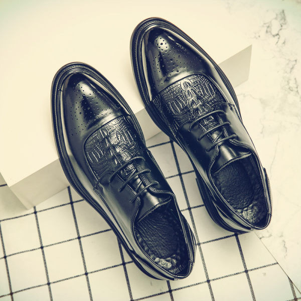 Stílusos férfi bőr fűzős cipő