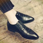 Hegyes férfi formális cipő eco bőrből, két színben