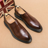 Zárt formális cipő öko bőrből - cipzárral