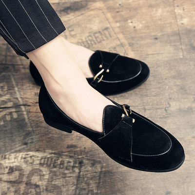 Muške svečane cipele od eko brušene kože sa metalnim elementima