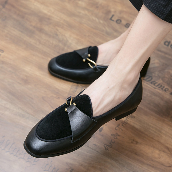 Muške svečane cipele od eko brušene kože sa metalnim elementima