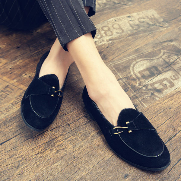 Muške svečane cipele od eko brušene kože sa metalnim elementima