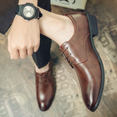 Vīriešu apavi - ar šņorēm divās krāsās